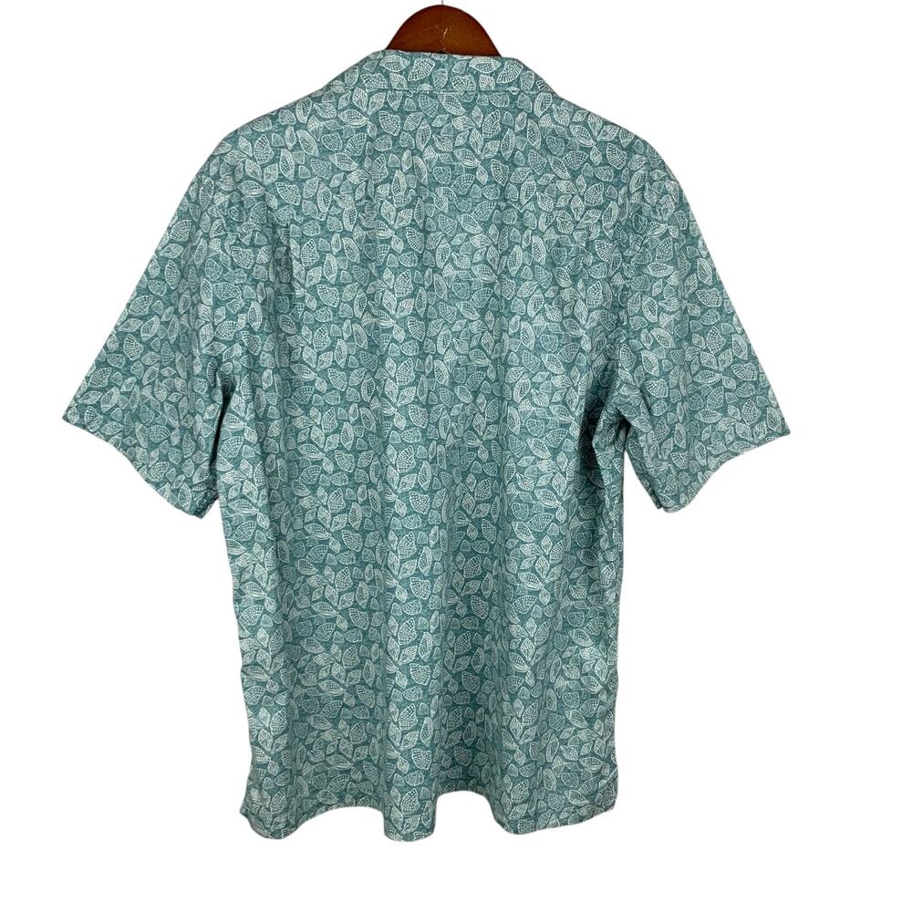 LL Bean Shirt Short Sleeve Traditional Fit Cotton Green Shell Casual Men's L - Picture 5 of 7